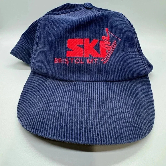Vtg. Corsuroy Ski Bristol  Mountain Hat Trucker Snap Back - Picture 8 of 8